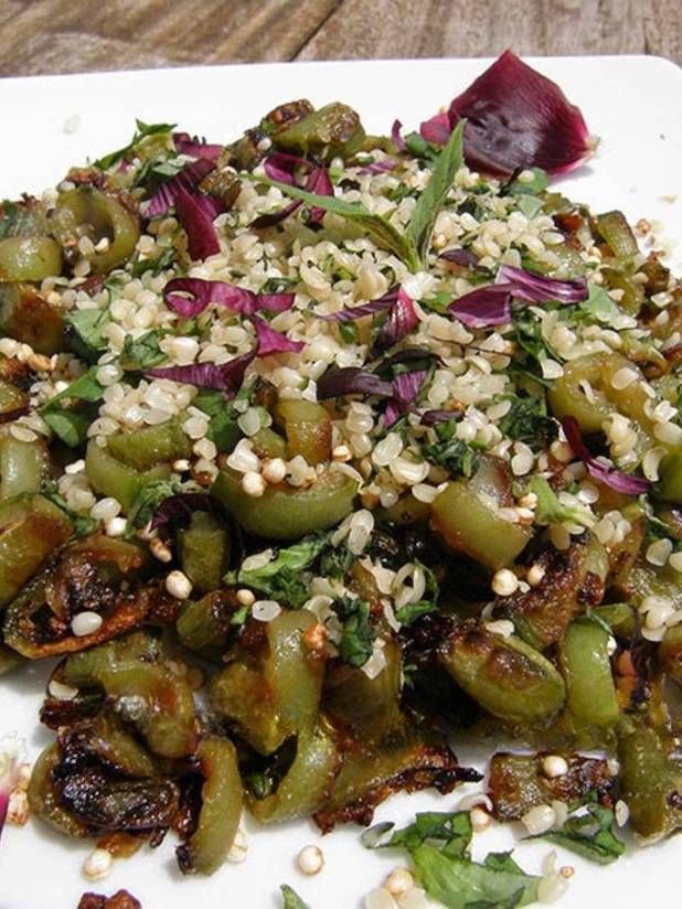 Habas con quinoa