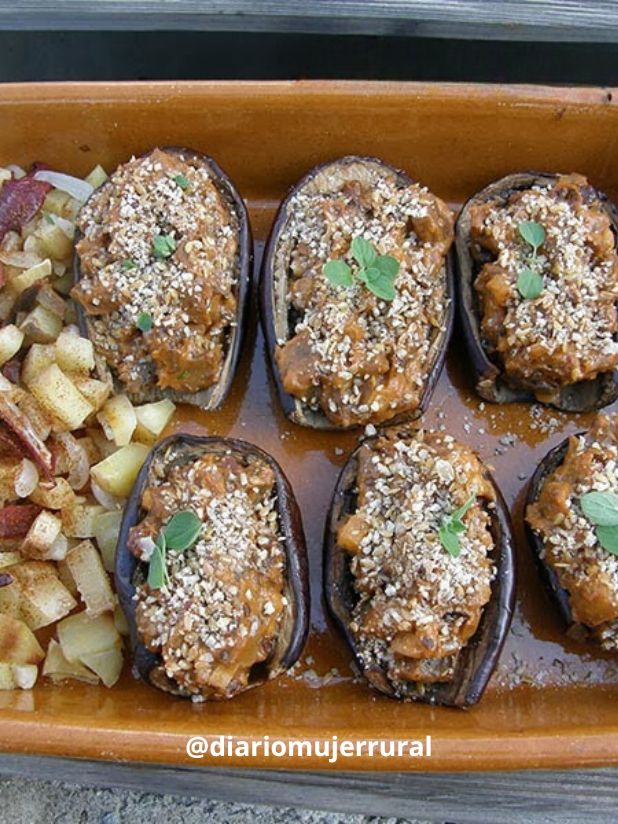 Berenjenas rellenas de verduras